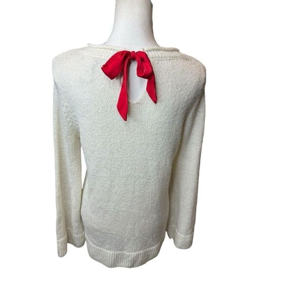 Lauren Conrad X Disney Cream Disney Snow White Embroidered Apples Sweater Sz M - Picture 3 of 6